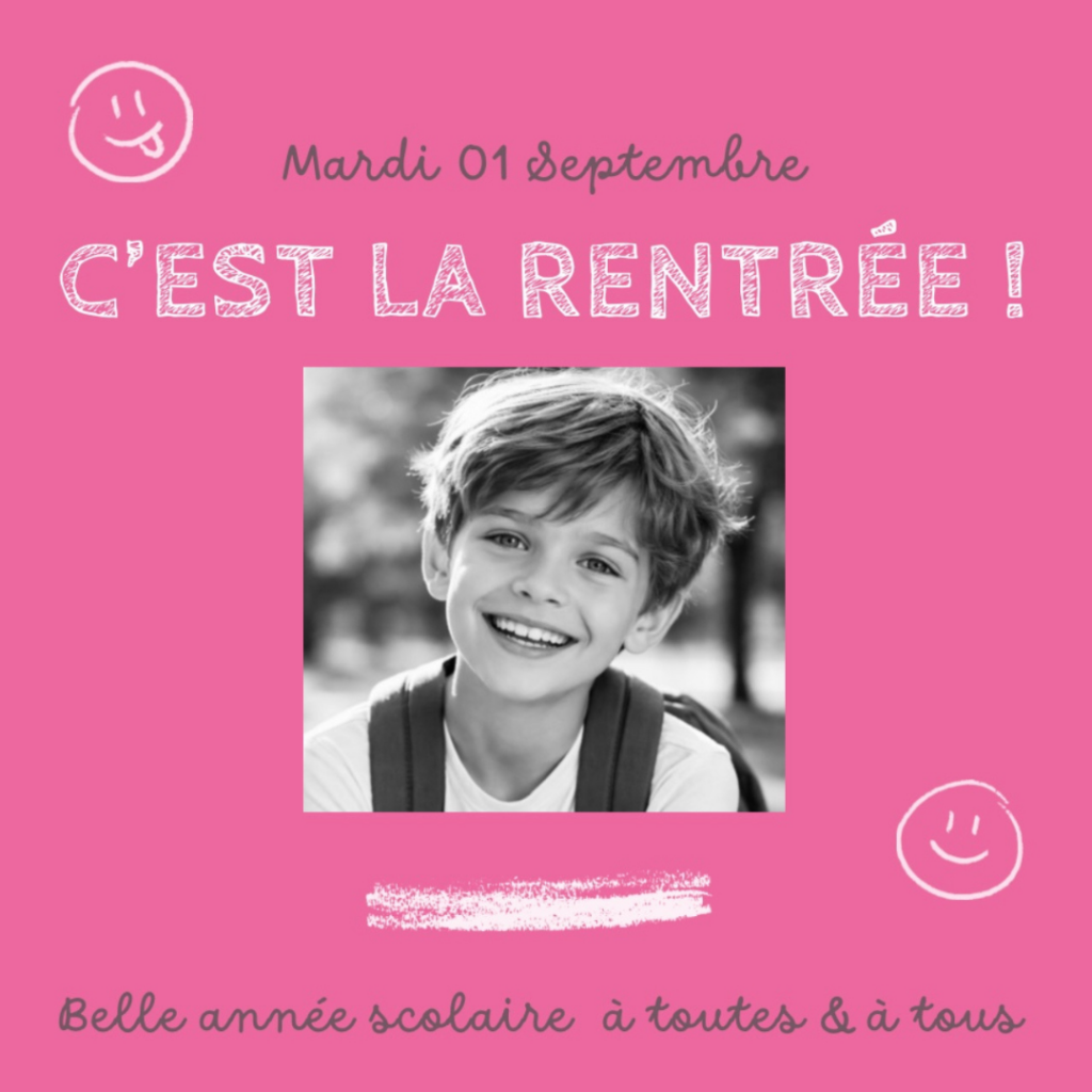 Rentrée scolaire (Publication Instagram)
